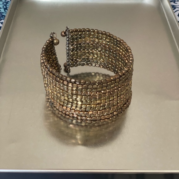 Bronze beaded bangle cuff - Picture 5 of 5